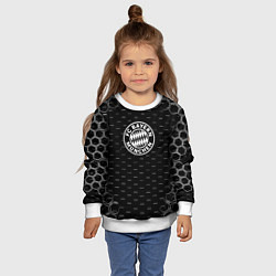 Свитшот детский Бавария Мюнхен соты текстура, цвет: 3D-белый — фото 2