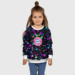 Свитшот детский Бавария Мюнхен краски неон, цвет: 3D-белый — фото 2