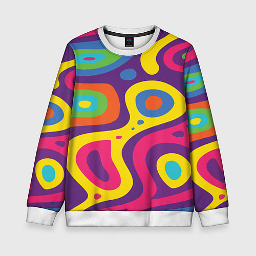 Детский свитшот Abstract tac / 3D-Белый – фото 1