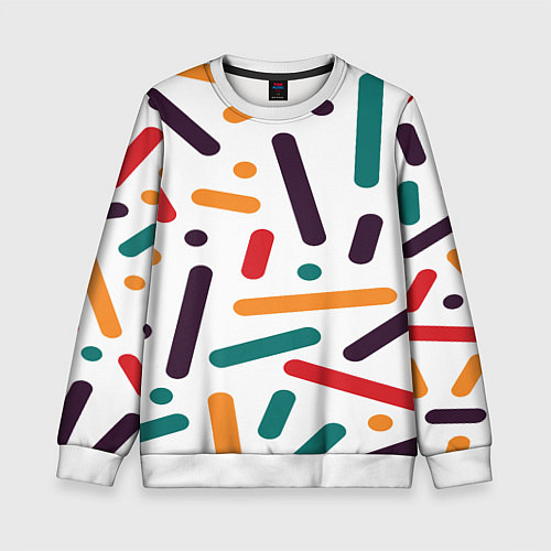 Детский свитшот Oval oil / 3D-Белый – фото 1