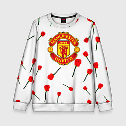 Детский свитшот Манчестер Юнайтед розы паттерн