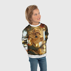 Свитшот детский Лошадка любуется елочным шаром, цвет: 3D-белый — фото 2