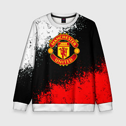 Детский свитшот Манчестер Юнайтед краски всплеск