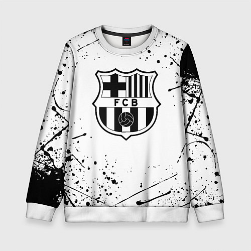 Детский свитшот Barcelona брызги красок / 3D-Белый – фото 1