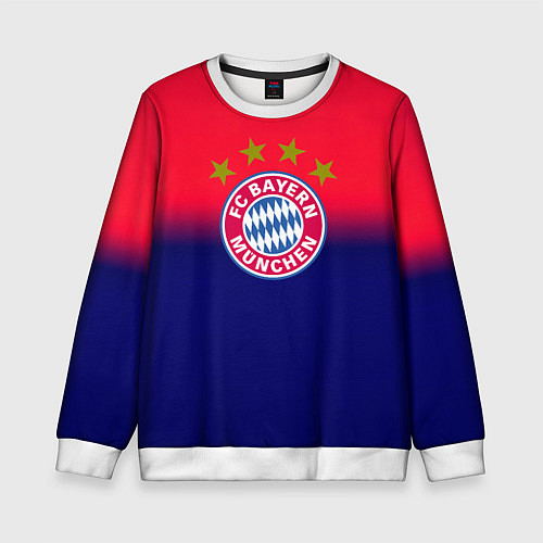 Детский свитшот Бавария Мюнхен градиент / 3D-Белый – фото 1