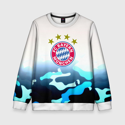 Детский свитшот Бавария Мюнхен камуфляж / 3D-Белый – фото 1