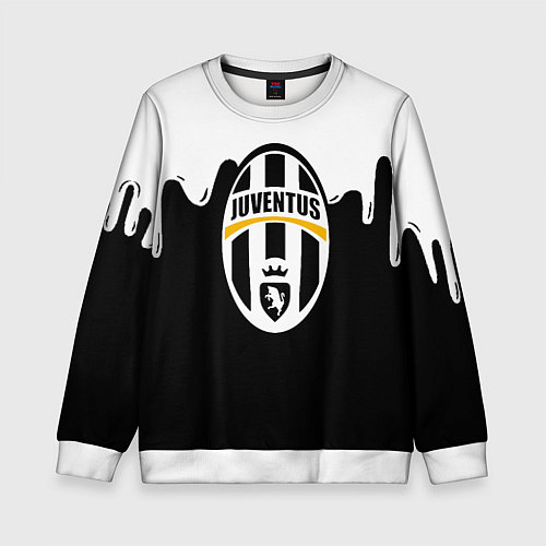 Детский свитшот Juventus капли красок / 3D-Белый – фото 1
