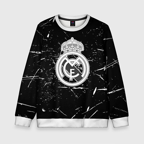 Детский свитшот Ювентус краски штрихи / 3D-Белый – фото 1