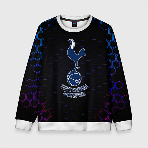 Детский свитшот ФК Тоттенхэм соты / 3D-Белый – фото 1