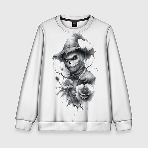 Детский свитшот Eerie Scarecrow / 3D-Белый – фото 1