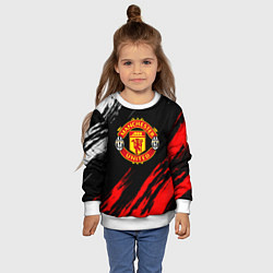 Свитшот детский Манчестер Юнайтед x Ювентус краски, цвет: 3D-белый — фото 2