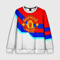 Детский свитшот Манчестер Юнайтед полосы геометрия