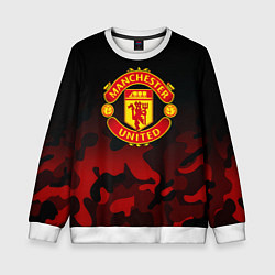 Детский свитшот Манчестер Юнайтед камуфляж текстура