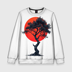 Детский свитшот Японское дерево и солнце