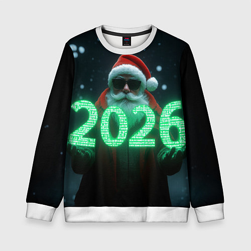 Детский свитшот Кибер дед / 3D-Белый – фото 1