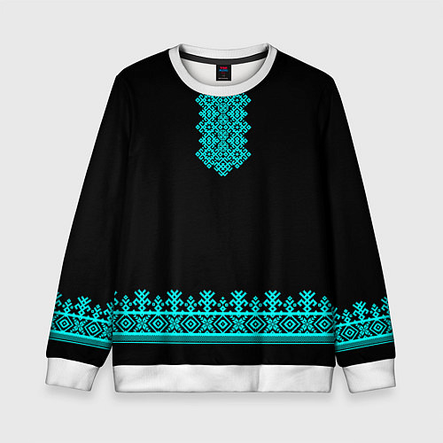 Детский свитшот Рубаха вышиванка славянская / 3D-Белый – фото 1