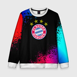 Детский свитшот Бавария Мюнхен краски неон градиент