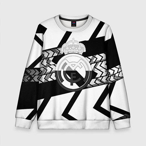 Детский свитшот Реал Мадрид краски полосы / 3D-Белый – фото 1