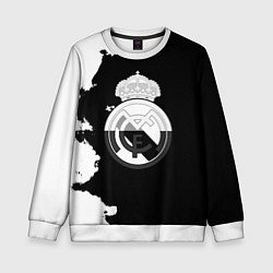 Детский свитшот Реал Мадрид черно белые краски