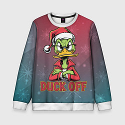 Детский свитшот Санта-утка не в духе