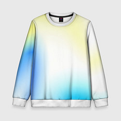 Свитшот детский Color yellow blue white, цвет: 3D-белый