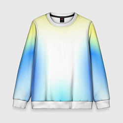 Свитшот детский Color yellow blue white, цвет: 3D-белый