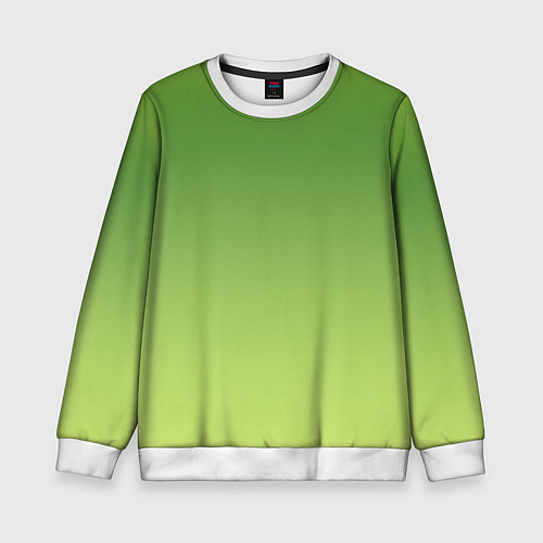 Детский свитшот Color green yellow / 3D-Белый – фото 1