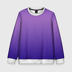 Свитшот детский The color is purple, цвет: 3D-белый