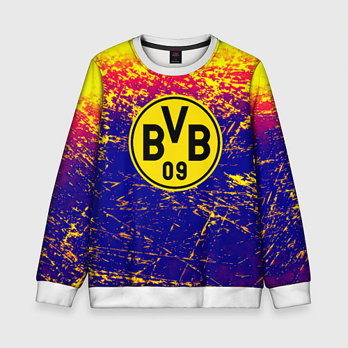 Детский свитшот Borussia краски / 3D-Белый – фото 1