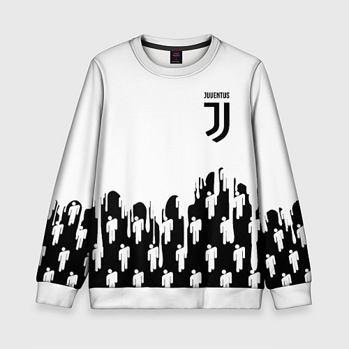 Детский свитшот Ювентус краски люди / 3D-Белый – фото 1
