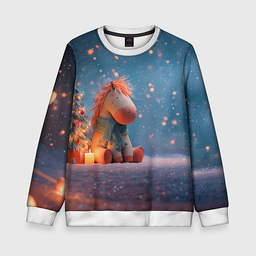 Детский свитшот Игрушечная лошадка 2026 / 3D-Белый – фото 1