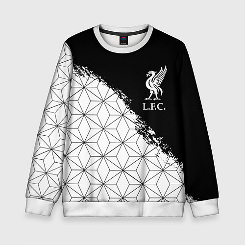 Детский свитшот Liverpool краски текстура геометрия / 3D-Белый – фото 1