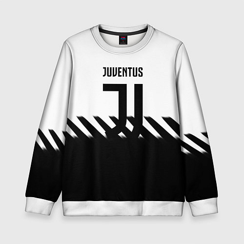 Детский свитшот Ювентус полосы геометрия линии / 3D-Белый – фото 1