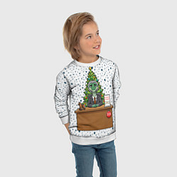 Свитшот детский Я устал я ухожу - новогодний мем 2026, цвет: 3D-белый — фото 2