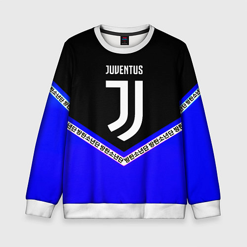 Детский свитшот Ювентус япония геометрия / 3D-Белый – фото 1