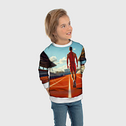 Свитшот детский Путь к победе, цвет: 3D-белый — фото 2