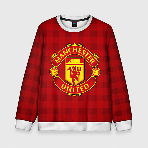 Детский свитшот Manchester United / 3D-Белый – фото 1