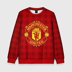 Свитшот детский Manchester United, цвет: 3D-красный