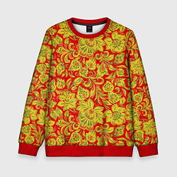 Свитшот детский Хохлома, цвет: 3D-красный