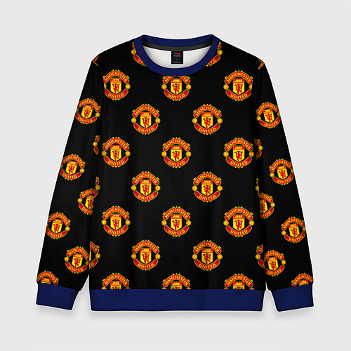 Детский свитшот Manchester United Pattern / 3D-Синий – фото 1