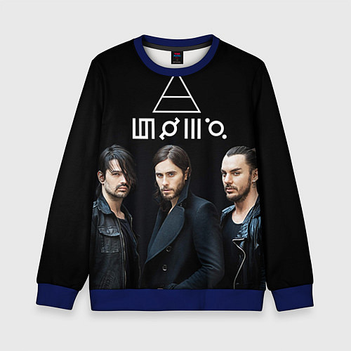 Детский свитшот 30 seconds to mars / 3D-Синий – фото 1