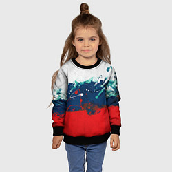 Свитшот детский Триколор РФ, цвет: 3D-черный — фото 2