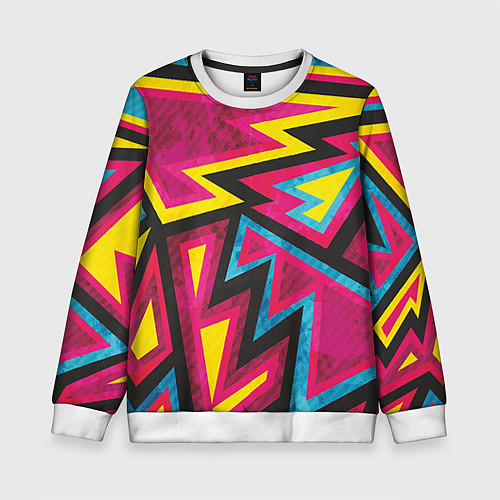 Детский свитшот Геометрия / 3D-Белый – фото 1