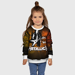 Свитшот детский Metallica: James Hetfield, цвет: 3D-белый — фото 2