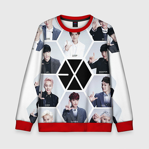 Детский свитшот EXO Boys / 3D-Красный – фото 1