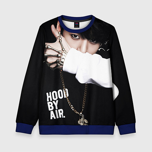 Детский свитшот BTS: Hood by air / 3D-Синий – фото 1