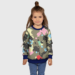 Свитшот детский Камуфляж: микс цветов, цвет: 3D-синий — фото 2