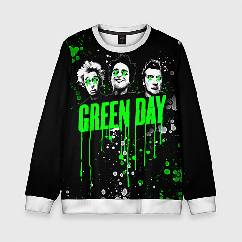 Детский свитшот Green Day: Acid Colour / 3D-Белый – фото 1