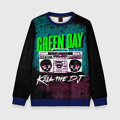 Детский свитшот Green Day: Kill the DJ / 3D-Синий – фото 1