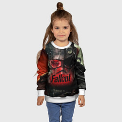 Свитшот детский Fallout Red, цвет: 3D-белый — фото 2